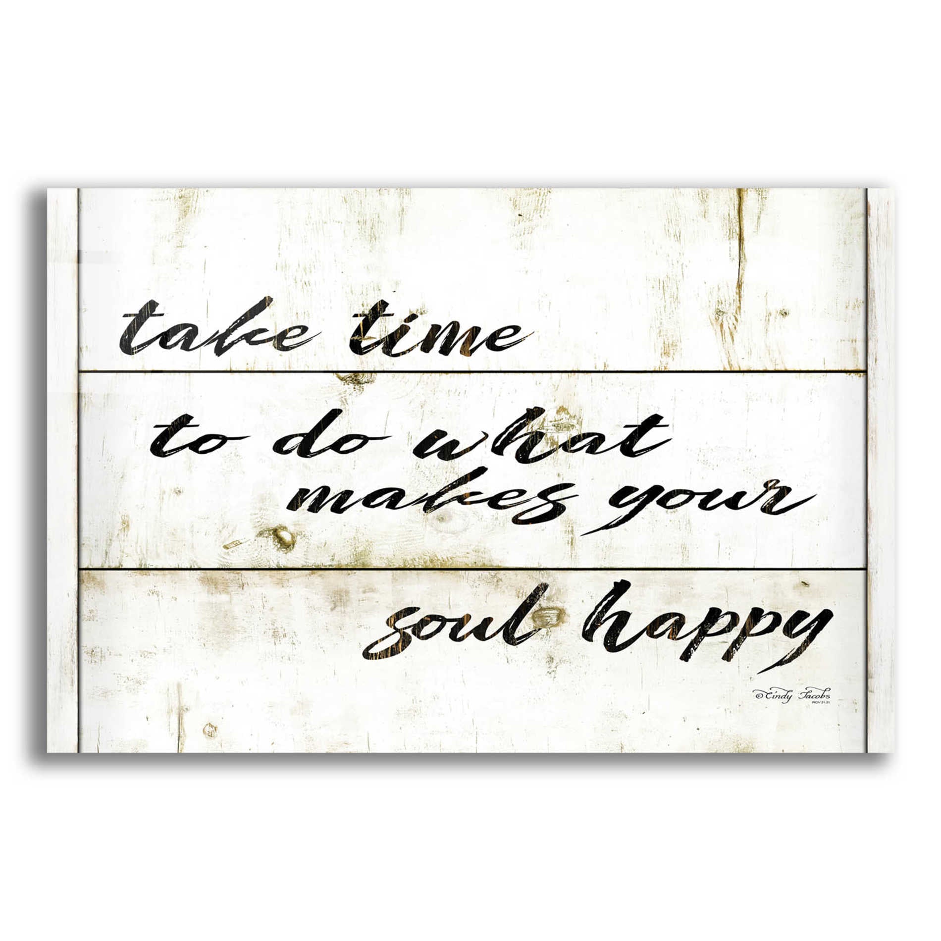 Epic Art 'Soul Happy' by Cindy Jacobs, Acrylic Glass Wall Art,16x12