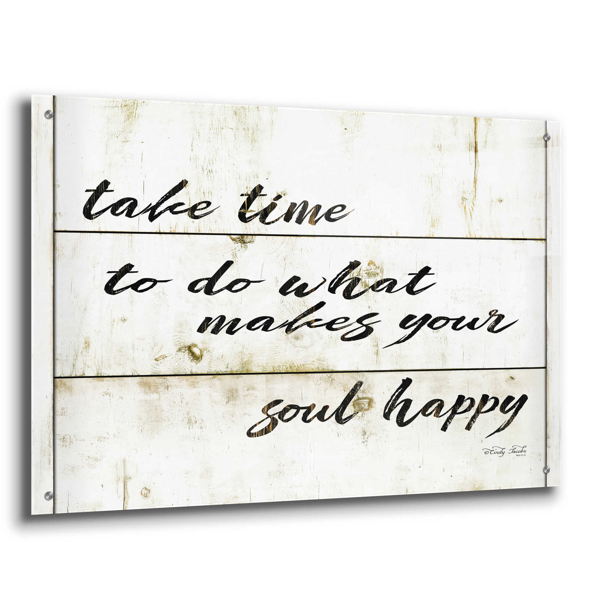 Epic Art 'Soul Happy' by Cindy Jacobs, Acrylic Glass Wall Art,36x24