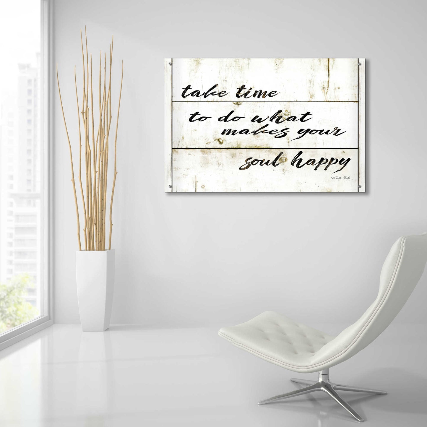 Epic Art 'Soul Happy' by Cindy Jacobs, Acrylic Glass Wall Art,36x24