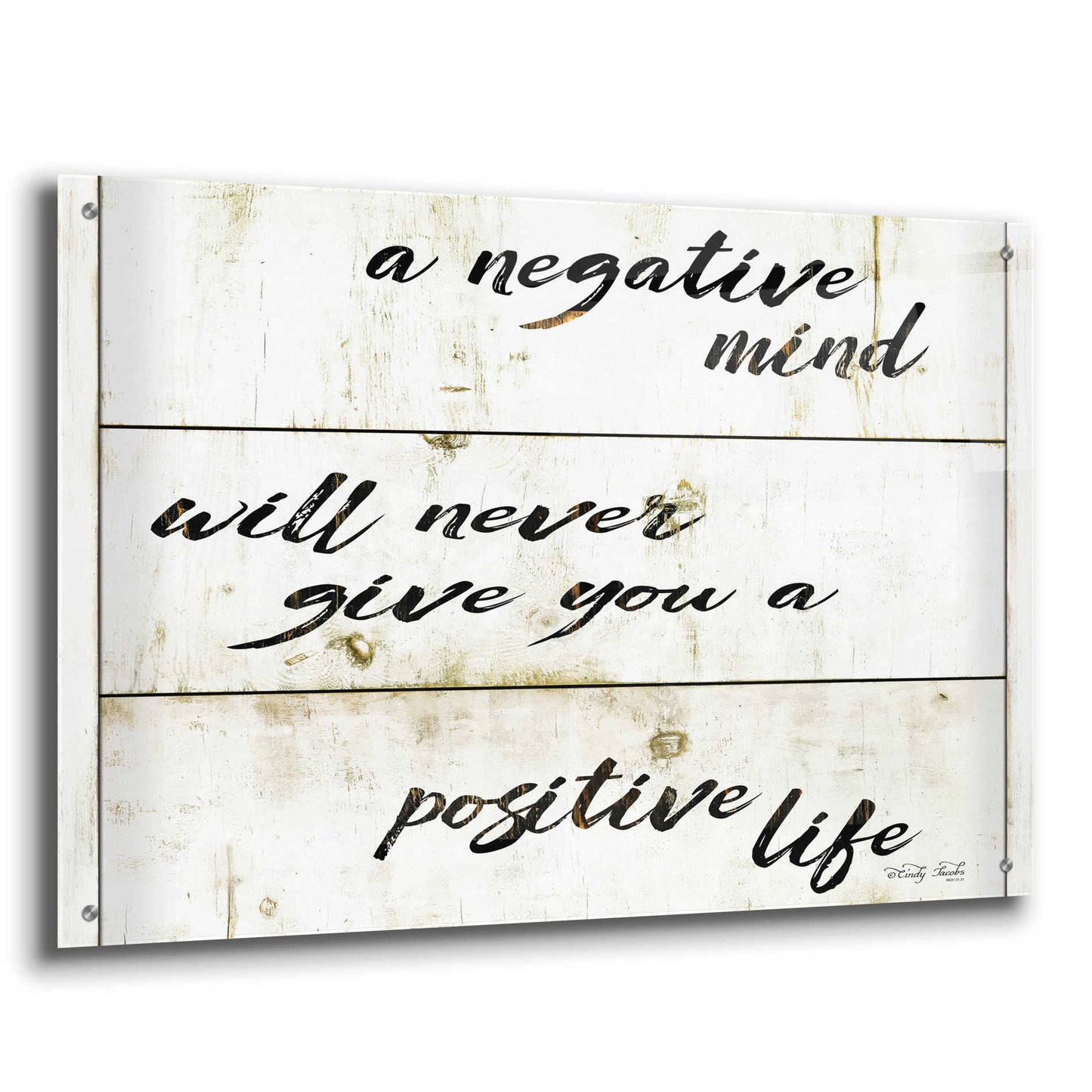 Epic Art 'Positive Life' by Cindy Jacobs, Acrylic Glass Wall Art,36x24