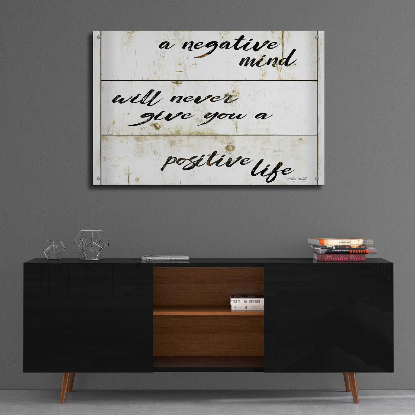 Epic Art 'Positive Life' by Cindy Jacobs, Acrylic Glass Wall Art,36x24