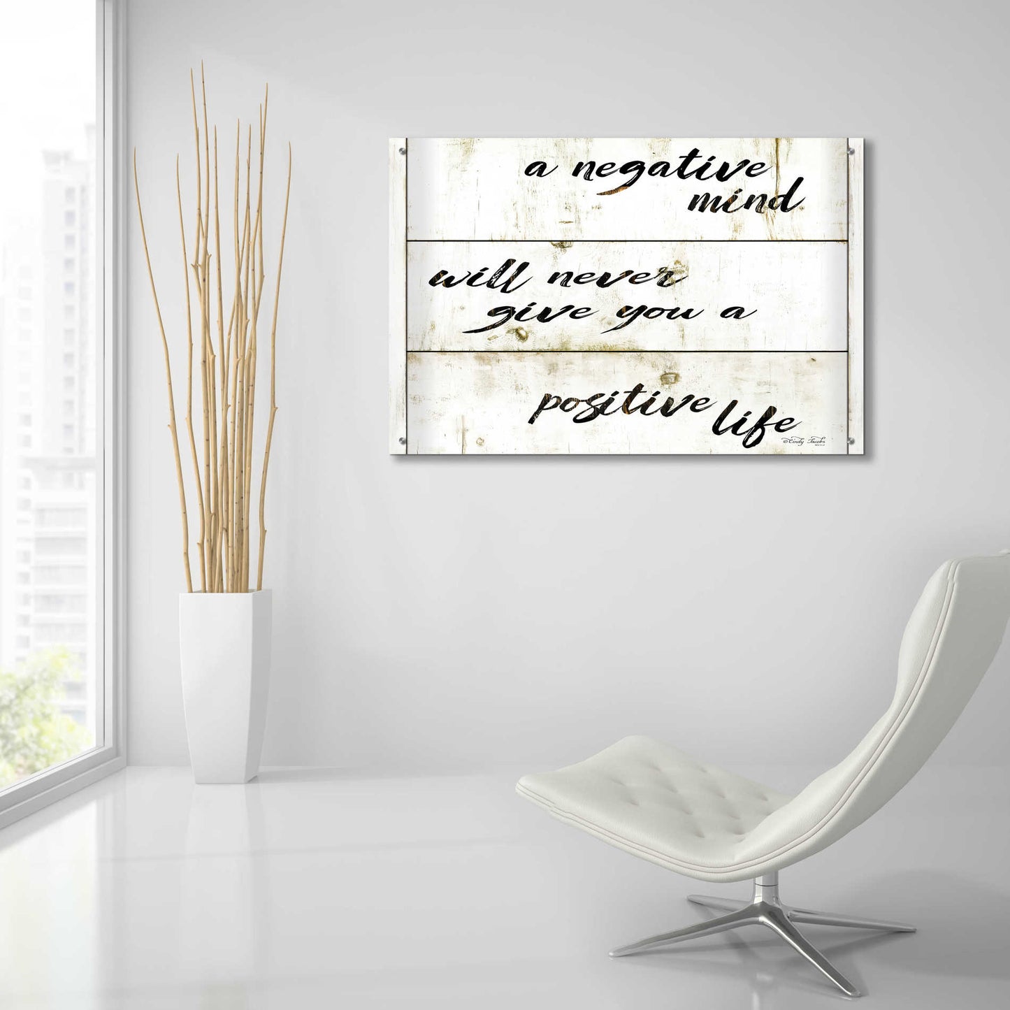 Epic Art 'Positive Life' by Cindy Jacobs, Acrylic Glass Wall Art,36x24