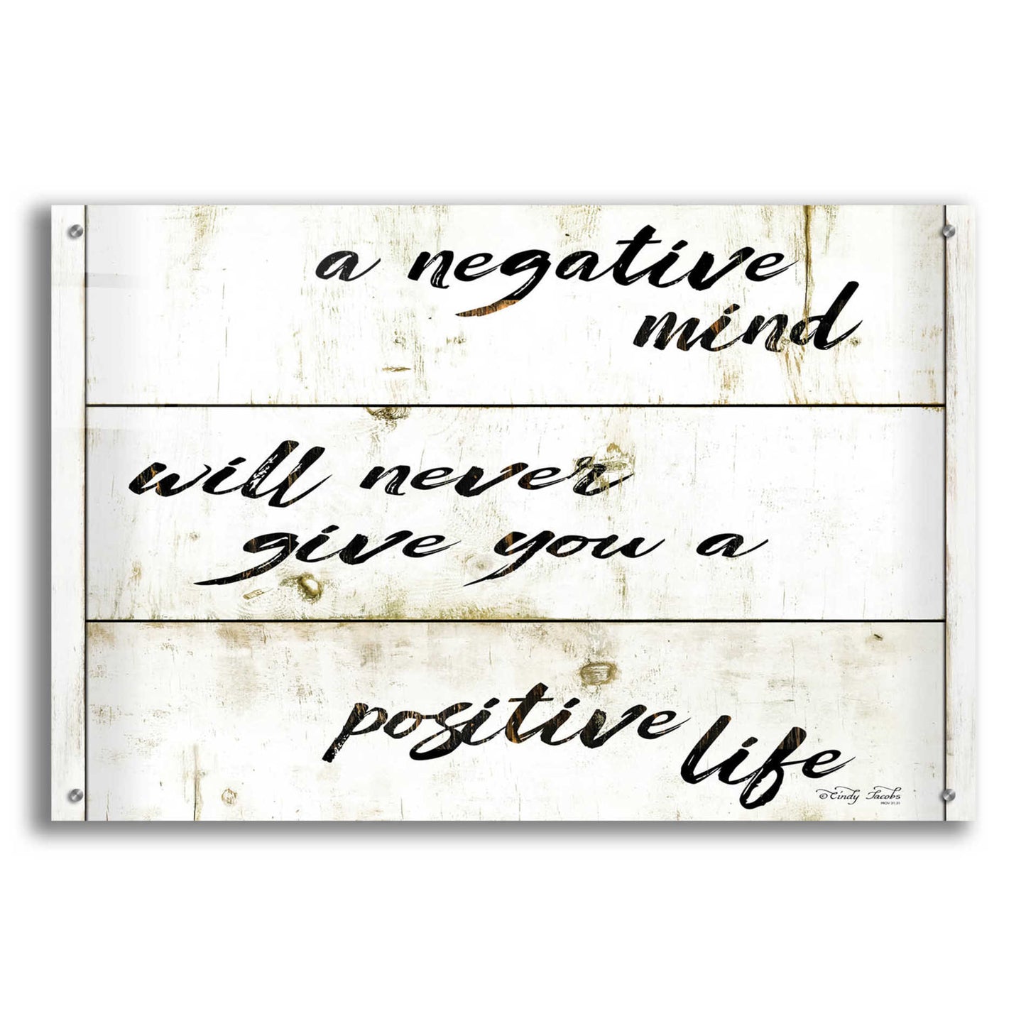 Epic Art 'Positive Life' by Cindy Jacobs, Acrylic Glass Wall Art,36x24