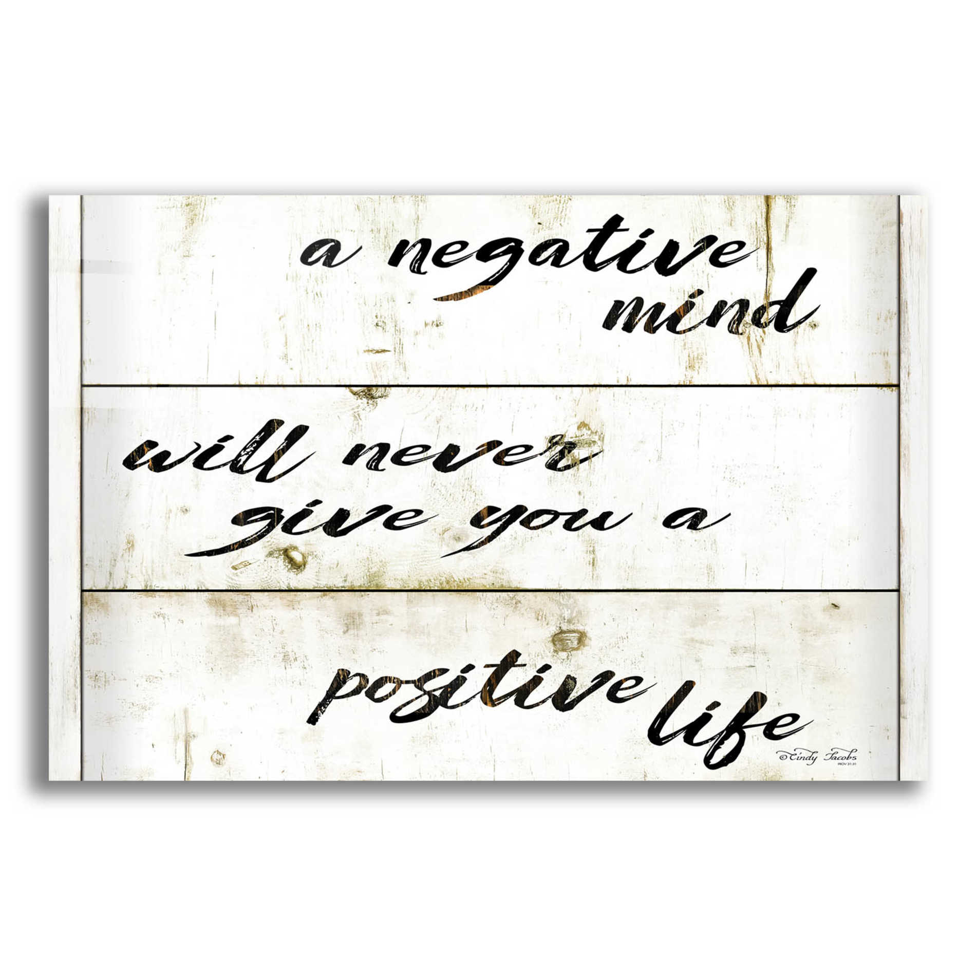 Epic Art 'Positive Life' by Cindy Jacobs, Acrylic Glass Wall Art