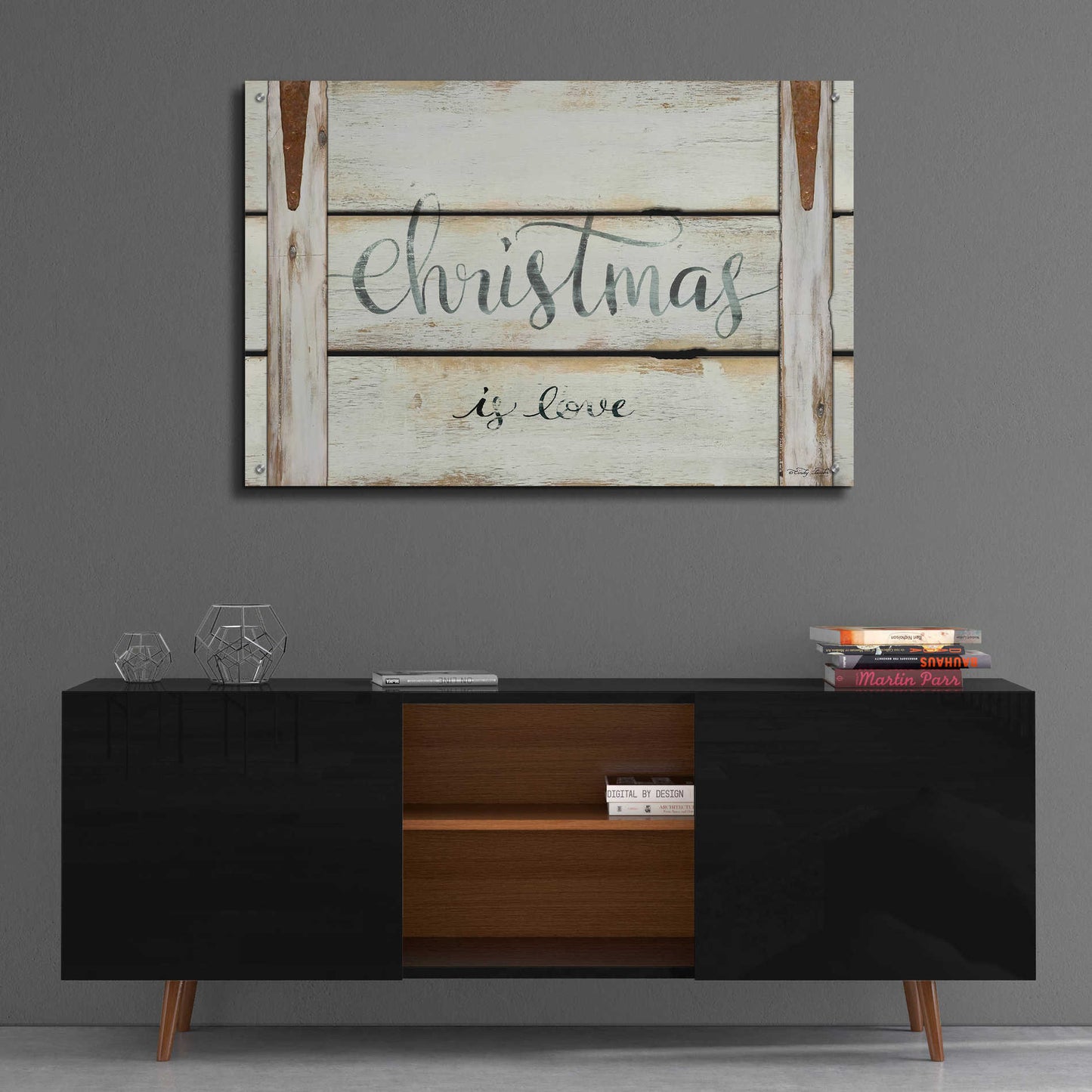 Epic Art 'Christmas is Love' by Cindy Jacobs, Acrylic Glass Wall Art,36x24