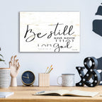 Epic Art 'Be Still and Know That I Am God' by Cindy Jacobs, Acrylic Glass Wall Art,16x12