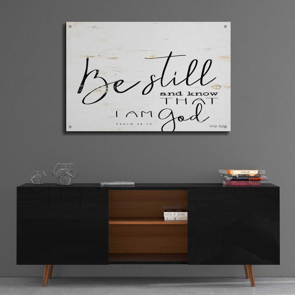 Epic Art 'Be Still and Know That I Am God' by Cindy Jacobs, Acrylic Glass Wall Art,36x24