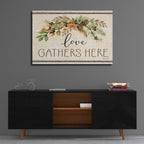 Epic Art 'Love Gathers Here Stitch' by Cindy Jacobs, Acrylic Glass Wall Art,36x24