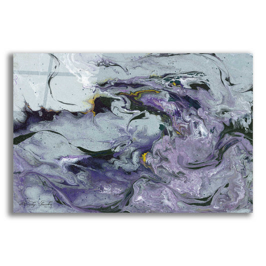Epic Art 'Abstract in Purple IV' by Cindy Jacobs, Acrylic Glass Wall Art