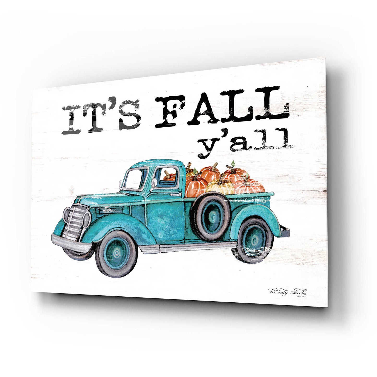 Epic Art 'It's Fall Y'all' by Cindy Jacobs, Acrylic Glass Wall Art,24x16