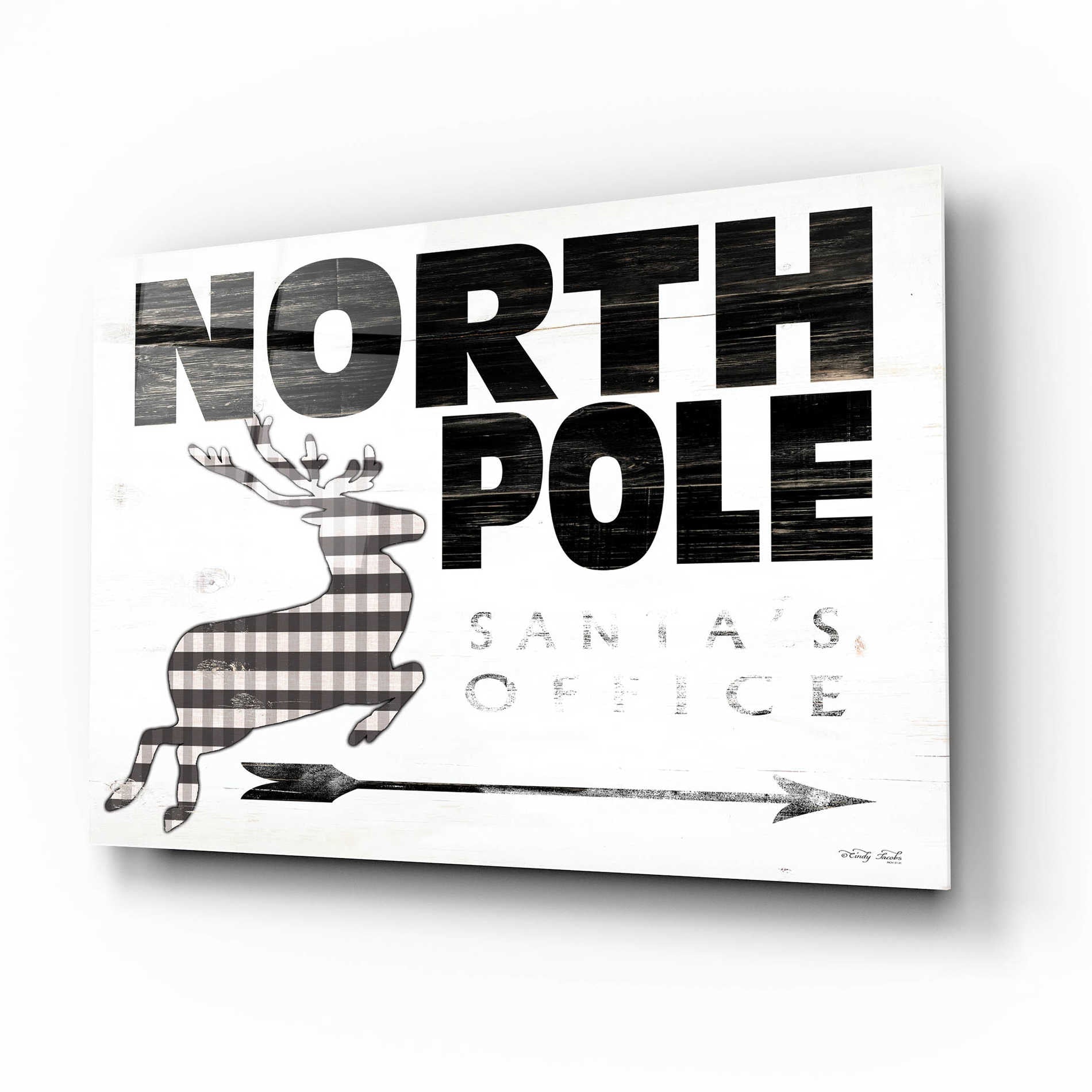 Epic Art 'North Pole Office' by Cindy Jacobs, Acrylic Glass Wall Art,16x12