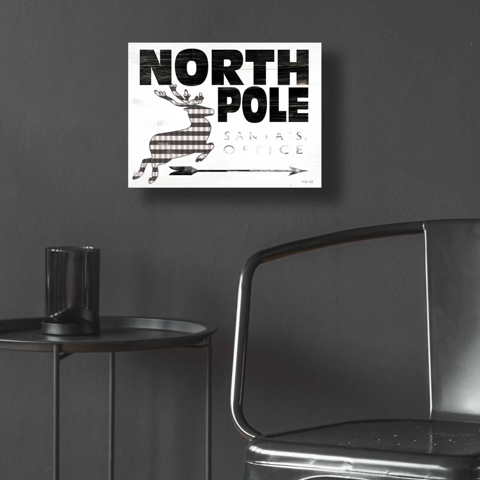 Epic Art 'North Pole Office' by Cindy Jacobs, Acrylic Glass Wall Art,16x12