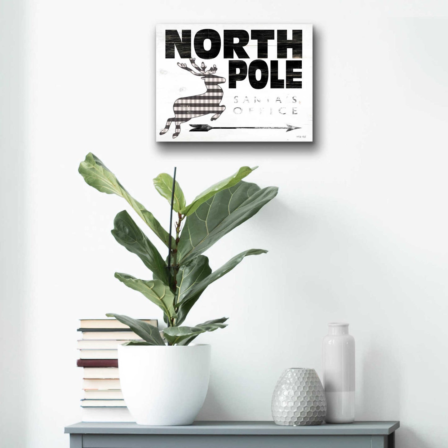 Epic Art 'North Pole Office' by Cindy Jacobs, Acrylic Glass Wall Art,16x12