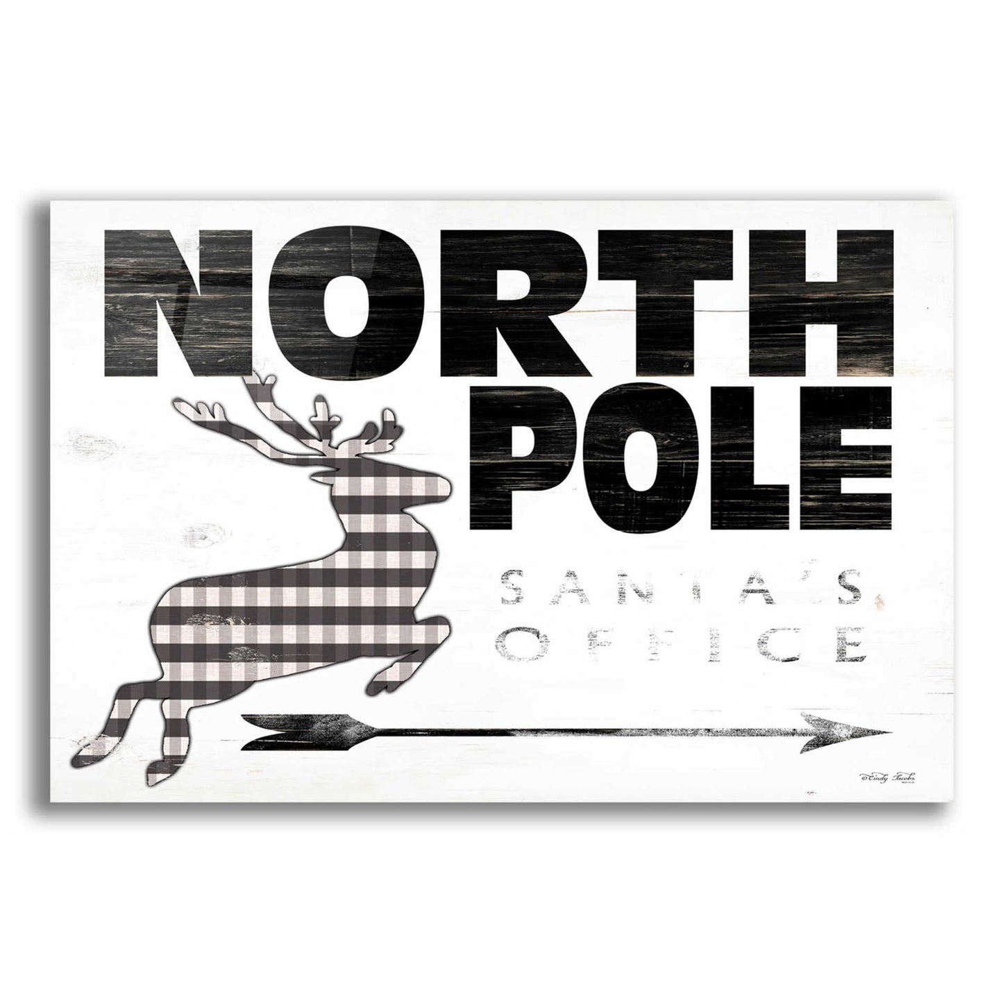 Epic Art 'North Pole Office' by Cindy Jacobs, Acrylic Glass Wall Art,16x12