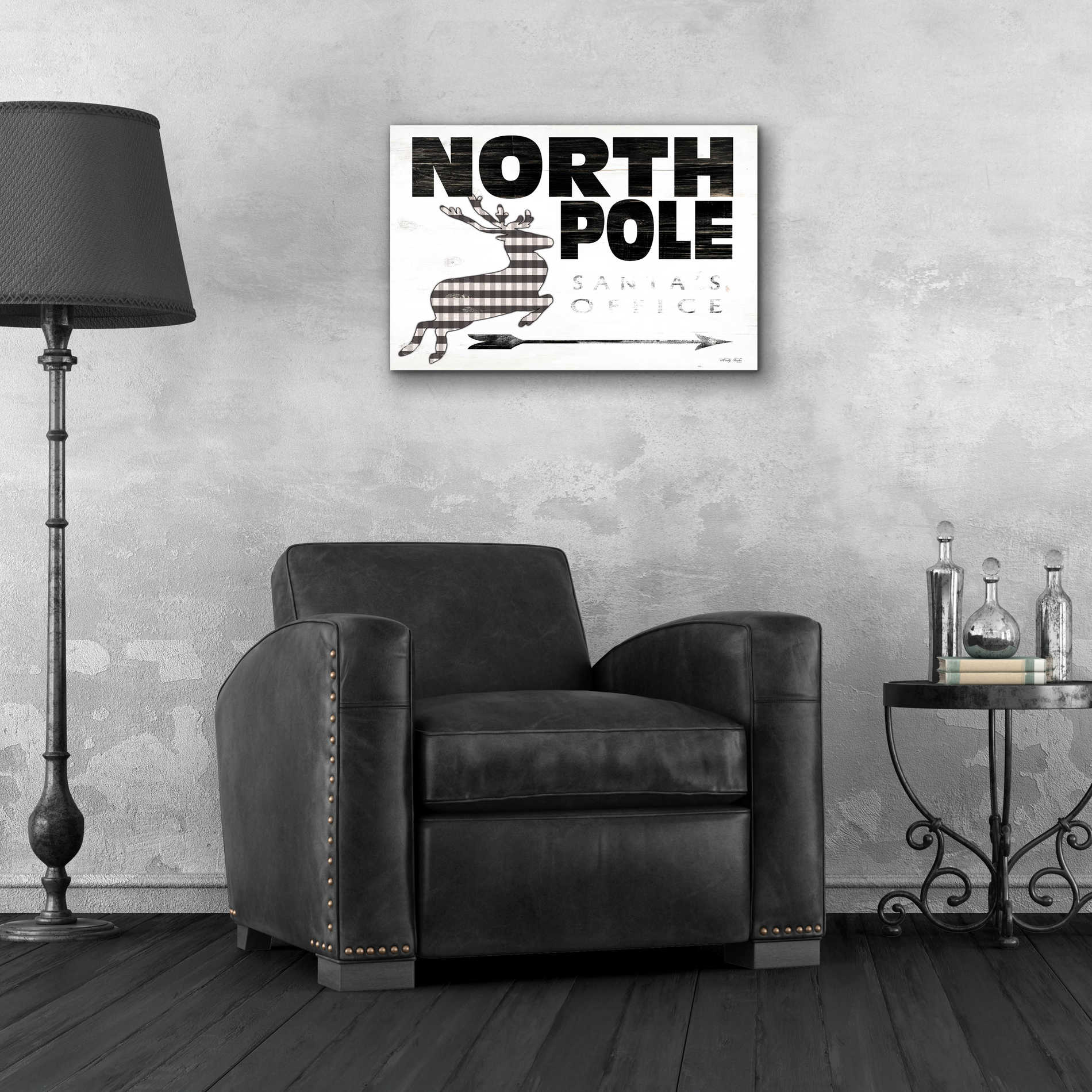 Epic Art 'North Pole Office' by Cindy Jacobs, Acrylic Glass Wall Art,24x16