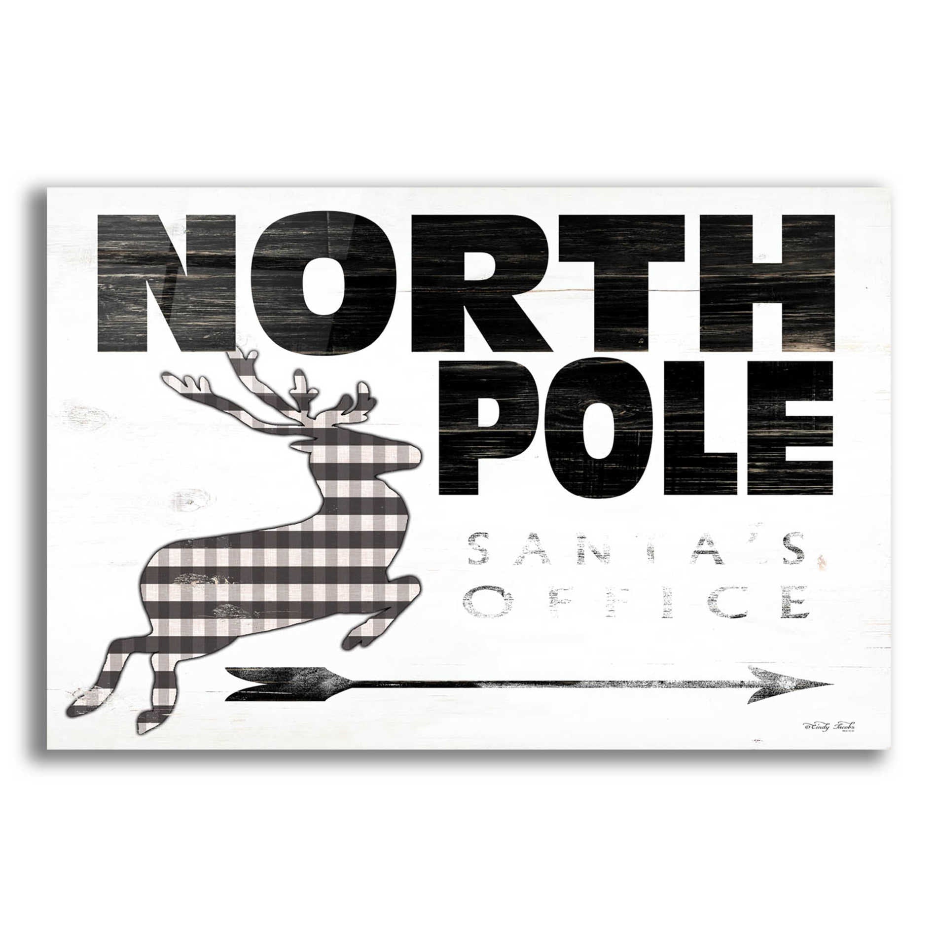 Epic Art 'North Pole Office' by Cindy Jacobs, Acrylic Glass Wall Art,24x16