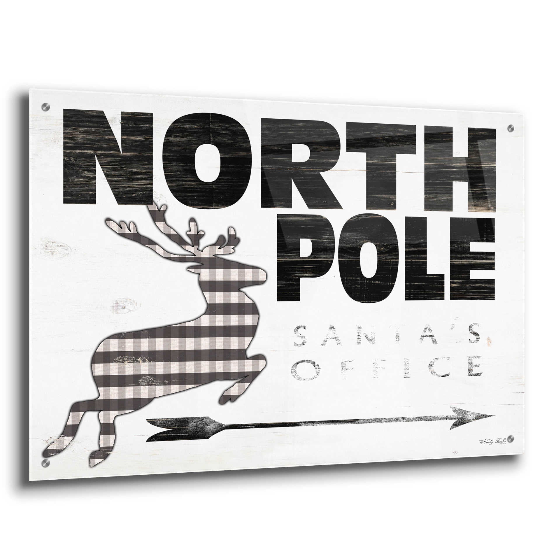 Epic Art 'North Pole Office' by Cindy Jacobs, Acrylic Glass Wall Art,36x24