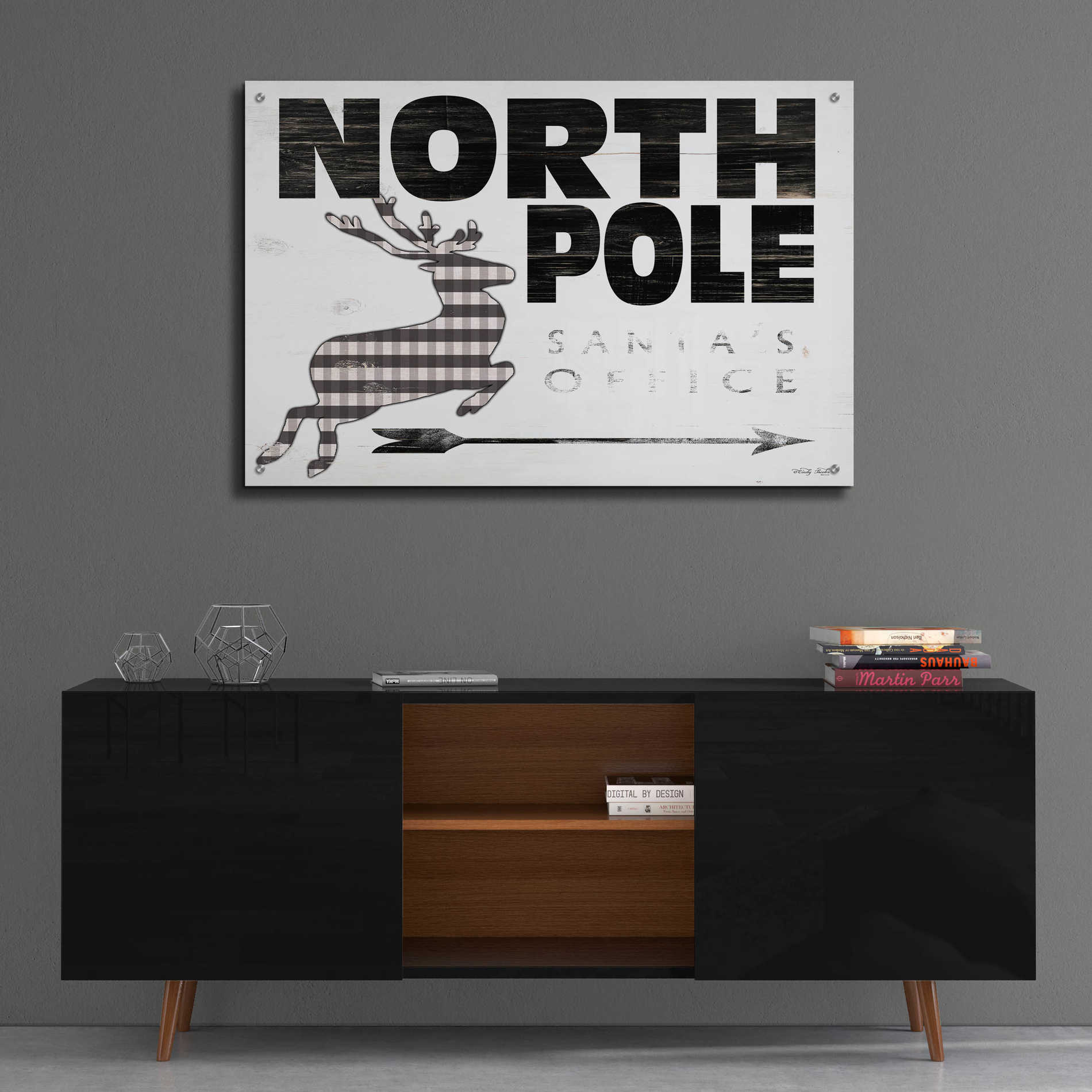 Epic Art 'North Pole Office' by Cindy Jacobs, Acrylic Glass Wall Art,36x24