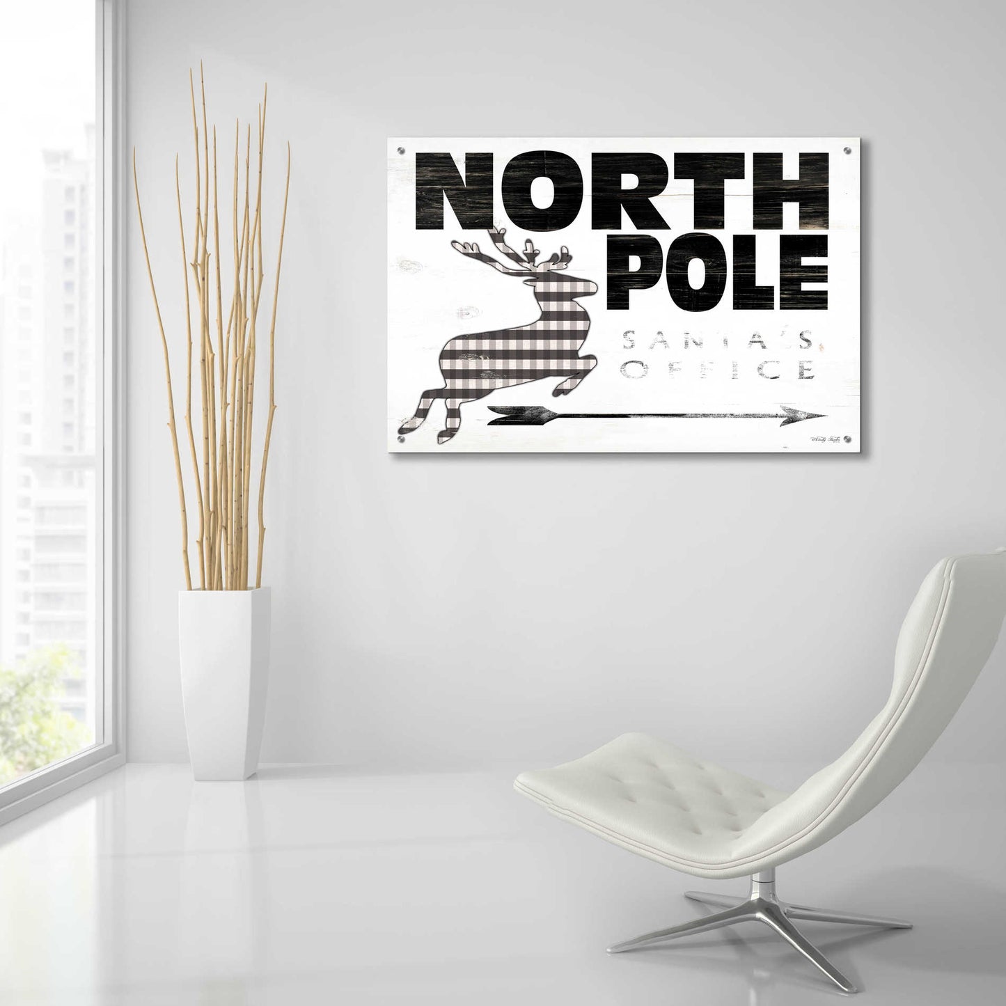 Epic Art 'North Pole Office' by Cindy Jacobs, Acrylic Glass Wall Art,36x24