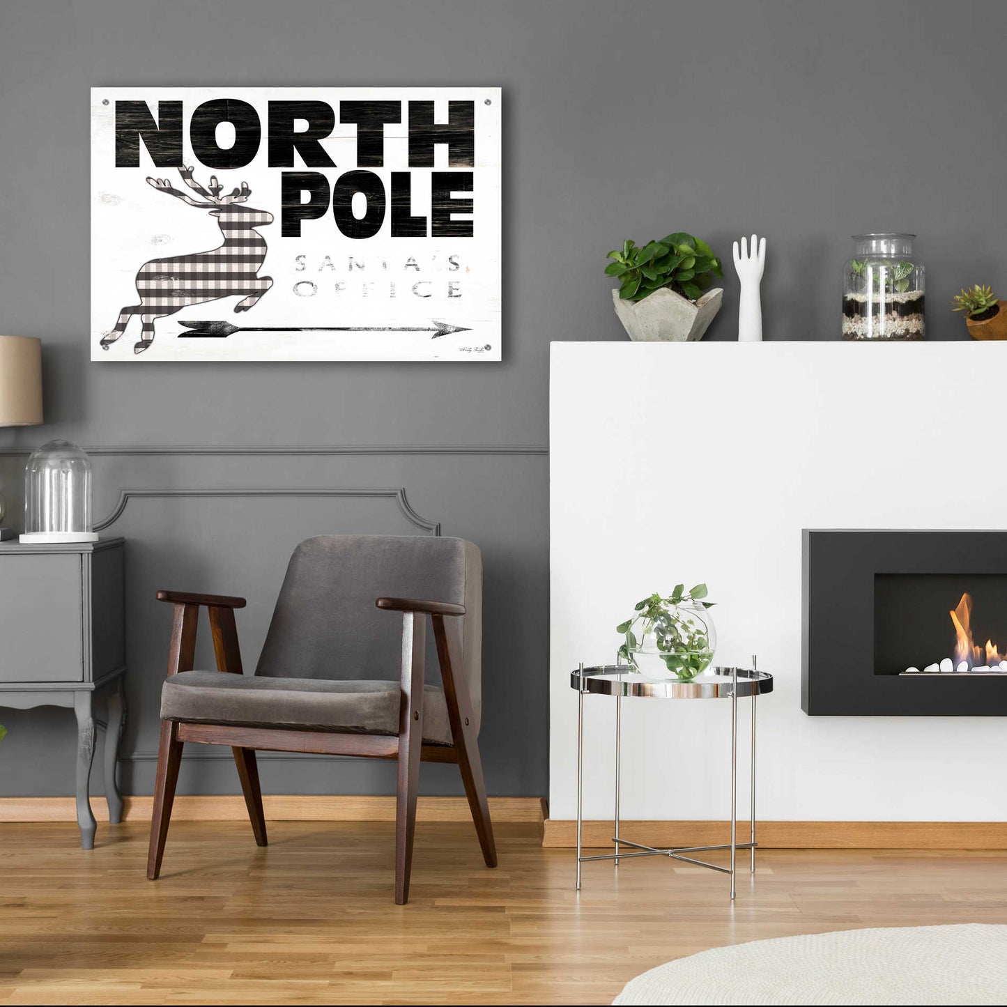 Epic Art 'North Pole Office' by Cindy Jacobs, Acrylic Glass Wall Art,36x24