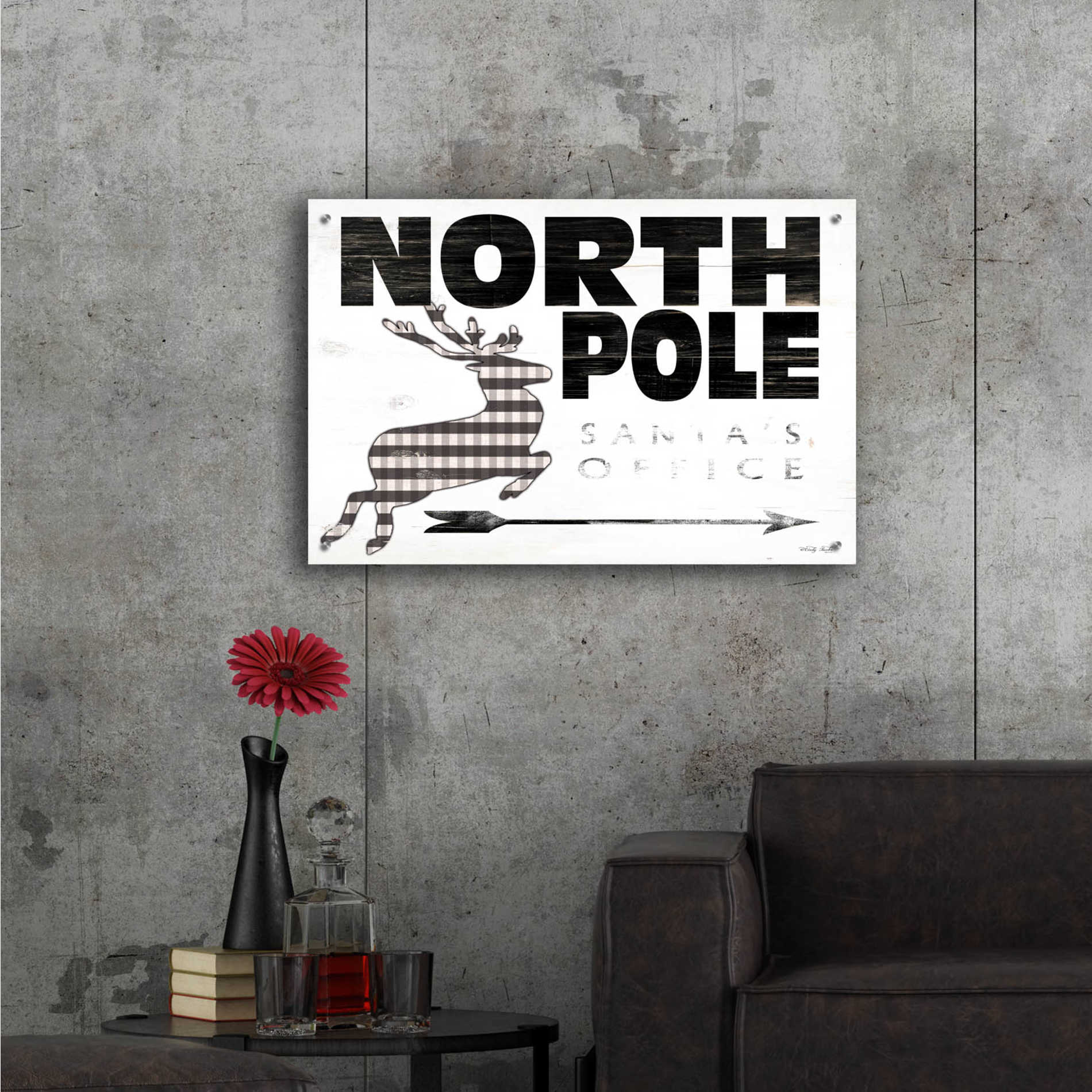 Epic Art 'North Pole Office' by Cindy Jacobs, Acrylic Glass Wall Art,36x24