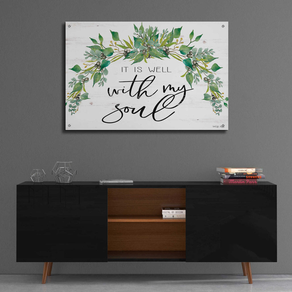 Epic Art 'It is Well With My Soul 2' by Cindy Jacobs, Acrylic Glass Wall Art,36x24