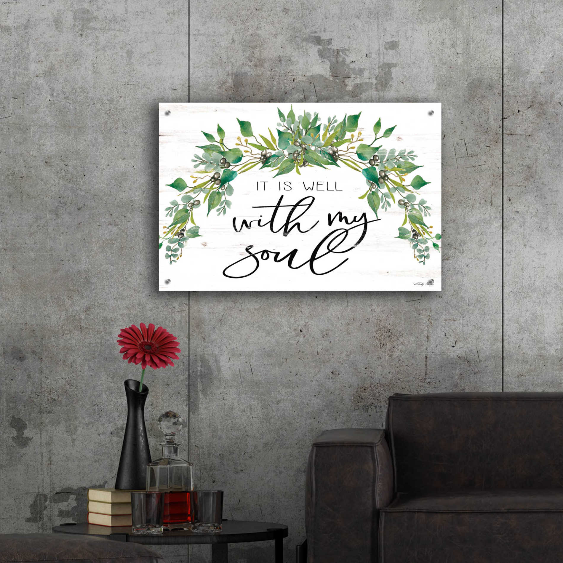 Epic Art 'It is Well With My Soul 2' by Cindy Jacobs, Acrylic Glass Wall Art,36x24