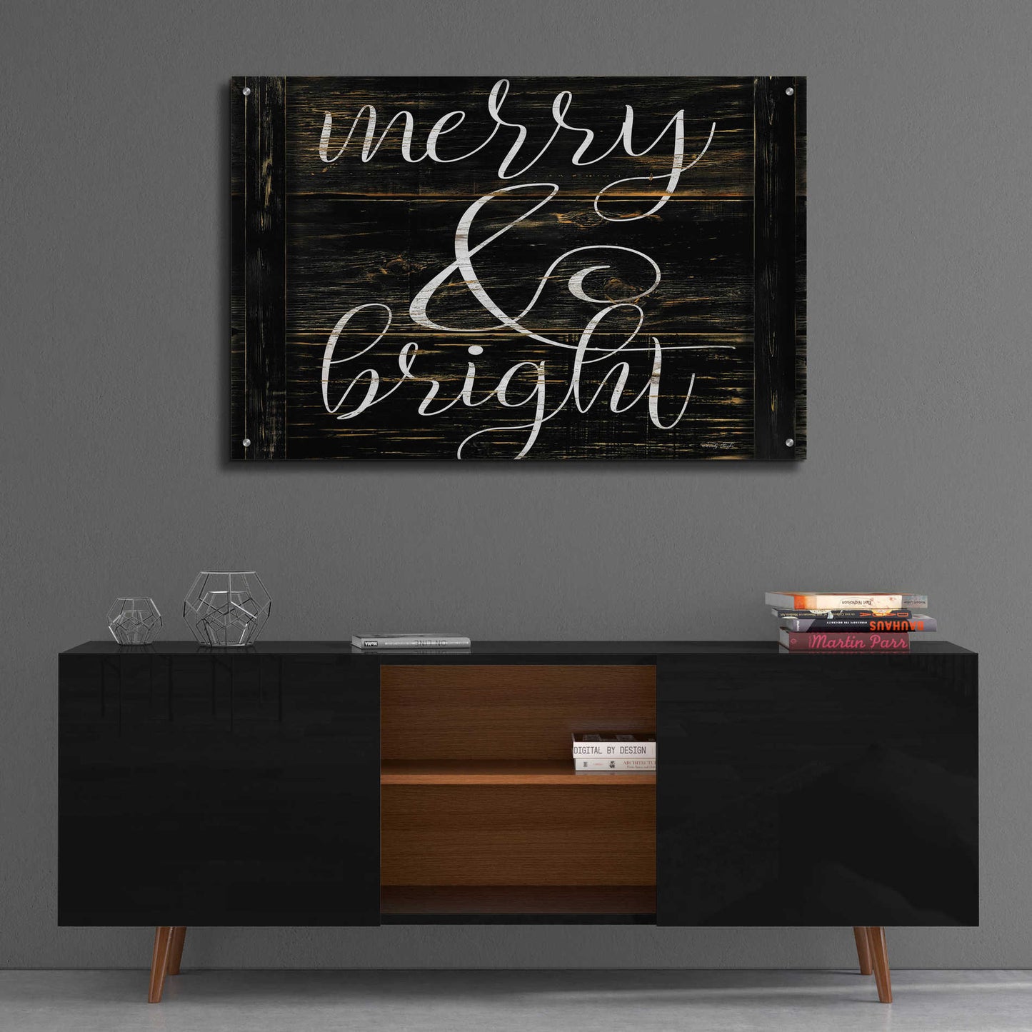 Epic Art 'Merry & Bright 2' by Cindy Jacobs, Acrylic Glass Wall Art,36x24