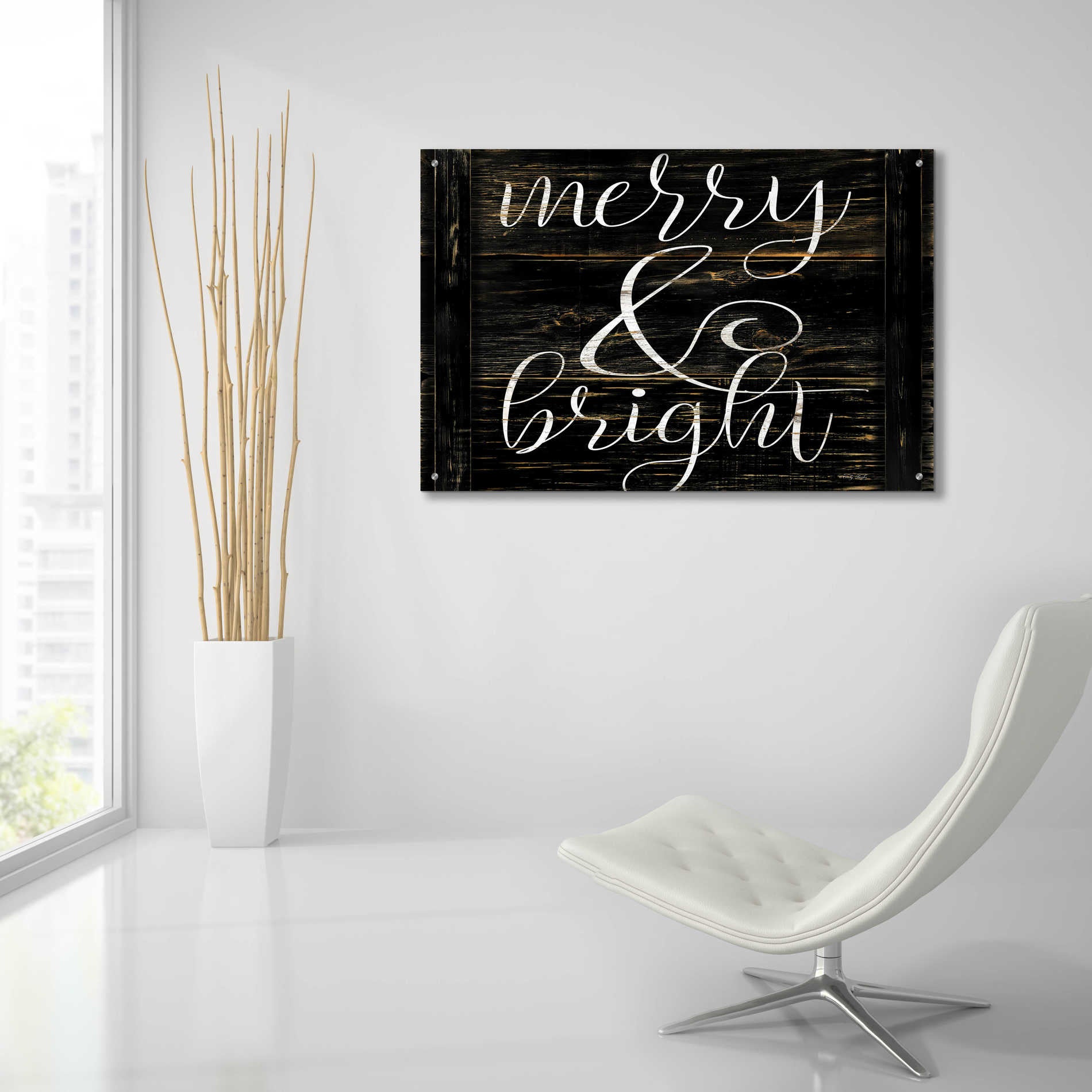 Epic Art 'Merry & Bright 2' by Cindy Jacobs, Acrylic Glass Wall Art,36x24