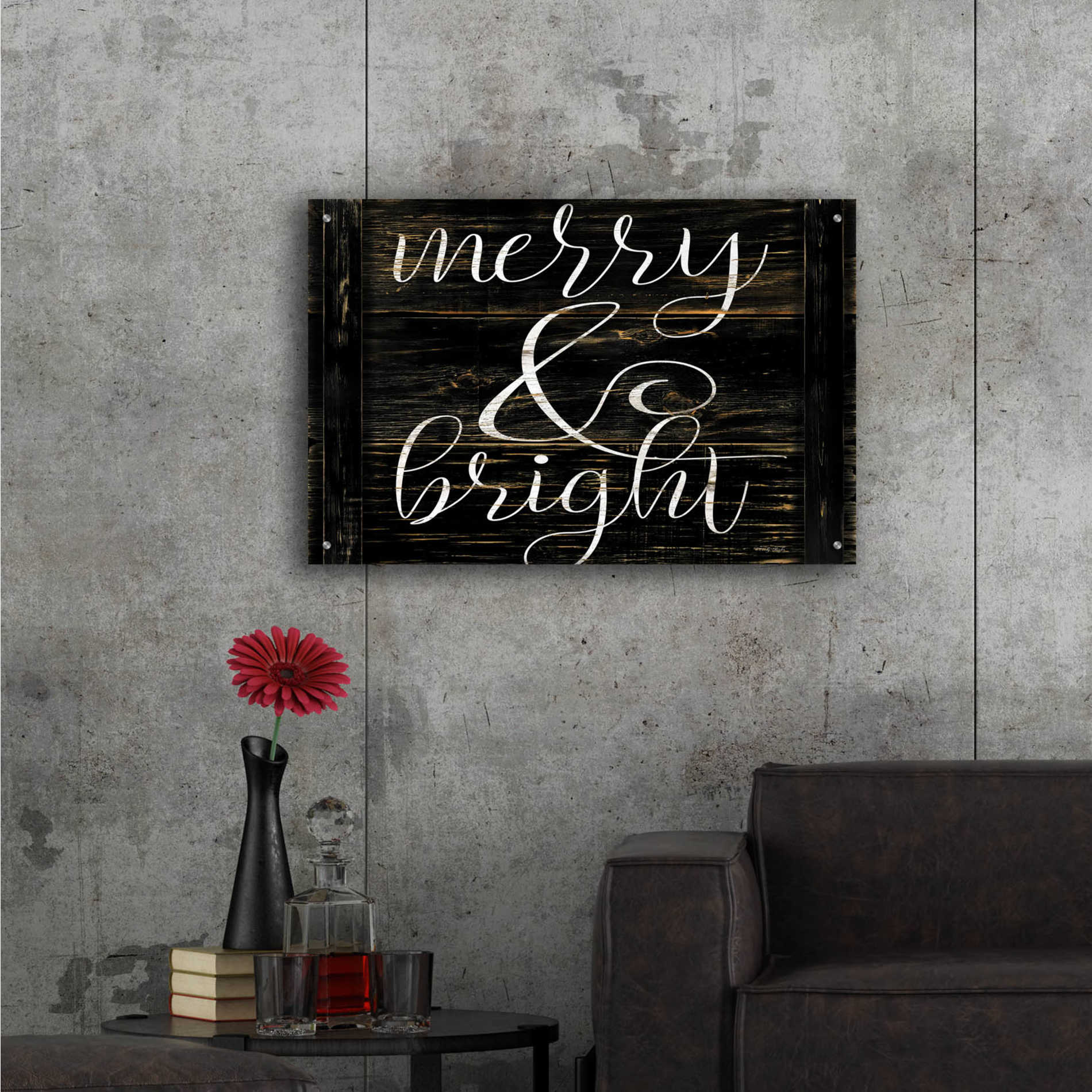 Epic Art 'Merry & Bright 2' by Cindy Jacobs, Acrylic Glass Wall Art,36x24