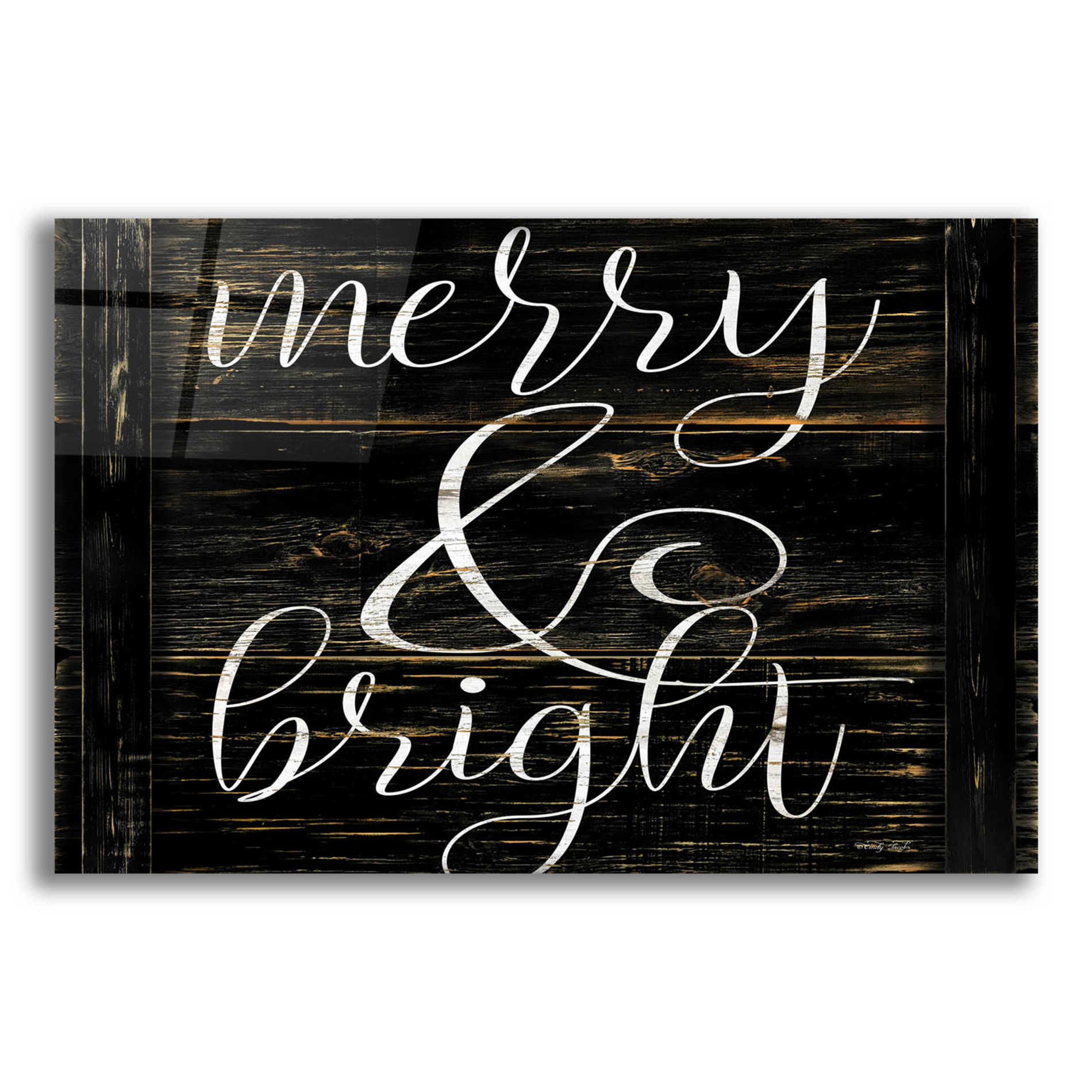 Epic Art 'Merry & Bright 2' by Cindy Jacobs, Acrylic Glass Wall Art