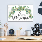 Epic Art 'Enter All Are Welcome' by Cindy Jacobs, Acrylic Glass Wall Art,16x12