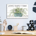 Epic Art 'Grateful Thankful & Blessed' by Cindy Jacobs, Acrylic Glass Wall Art,16x12