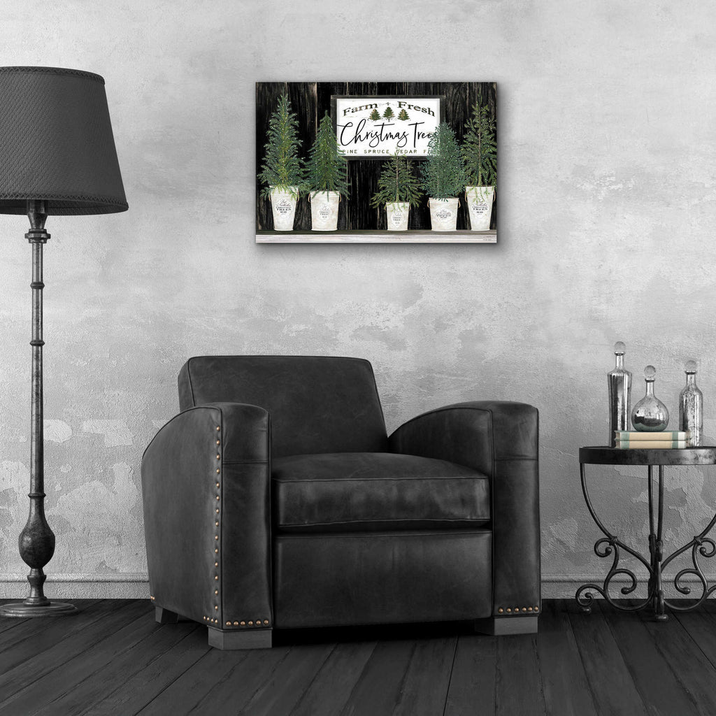 Epic Art 'Farm Fresh Trees of Christmas' by Cindy Jacobs, Acrylic Glass Wall Art,24x16