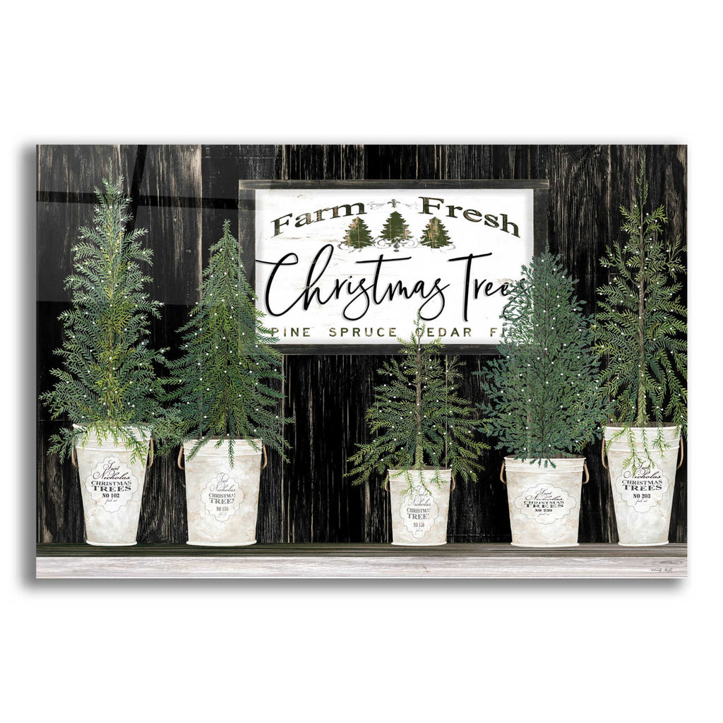 Epic Art 'Farm Fresh Trees of Christmas' by Cindy Jacobs, Acrylic Glass Wall Art