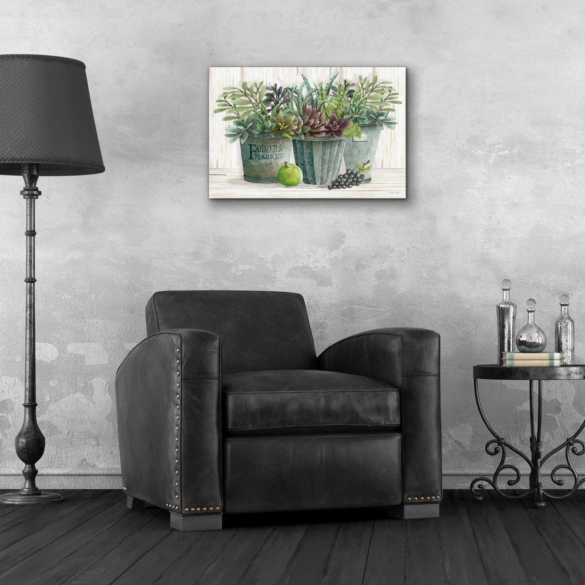 Epic Art 'Farmer Market Succulent Harvest' by Cindy Jacobs, Acrylic Glass Wall Art,24x16