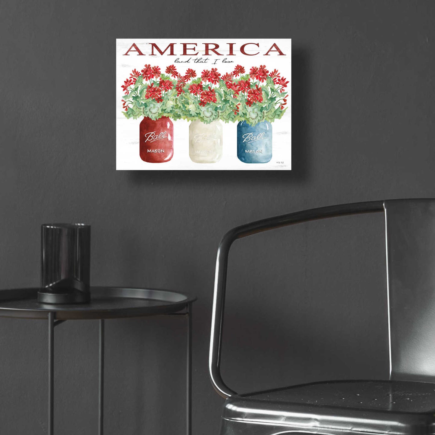 Epic Art 'America Glass Jars' by Cindy Jacobs, Acrylic Glass Wall Art,16x12