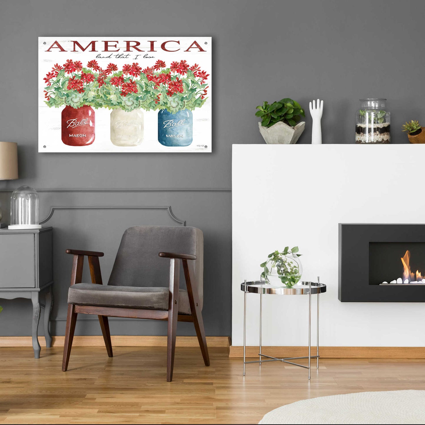 Epic Art 'America Glass Jars' by Cindy Jacobs, Acrylic Glass Wall Art,36x24