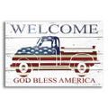 Epic Art 'Welcome Patriotic Truck' by Cindy Jacobs, Acrylic Glass Wall Art