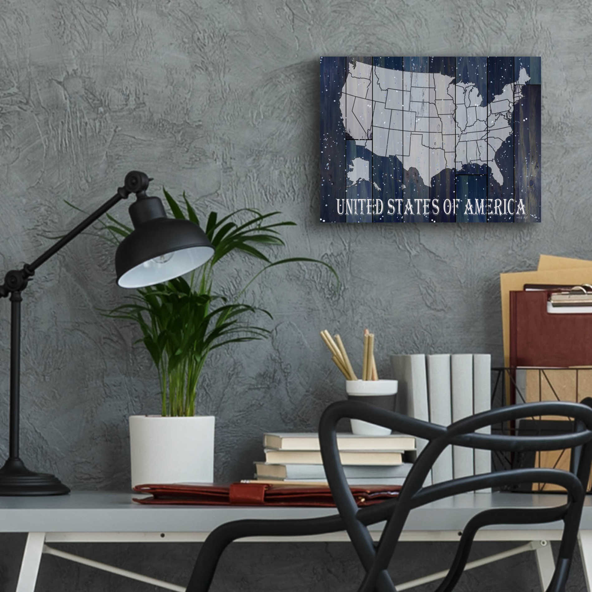 Epic Art 'Navy United States of America' by Cindy Jacobs, Acrylic Glass Wall Art,16x12