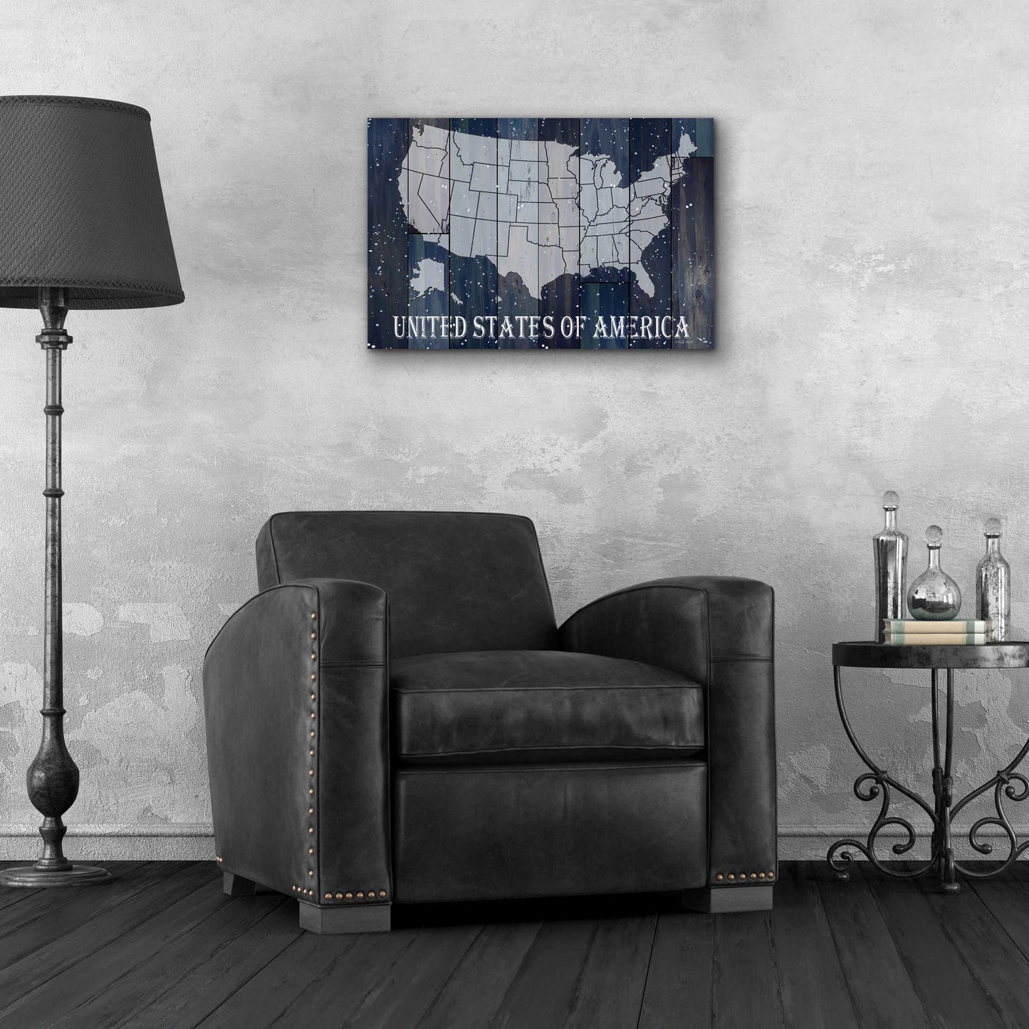 Epic Art 'Navy United States of America' by Cindy Jacobs, Acrylic Glass Wall Art,24x16