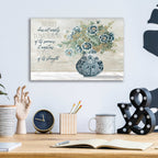 Epic Art 'Don't Worry Blue Vase' by Cindy Jacobs, Acrylic Glass Wall Art,16x12