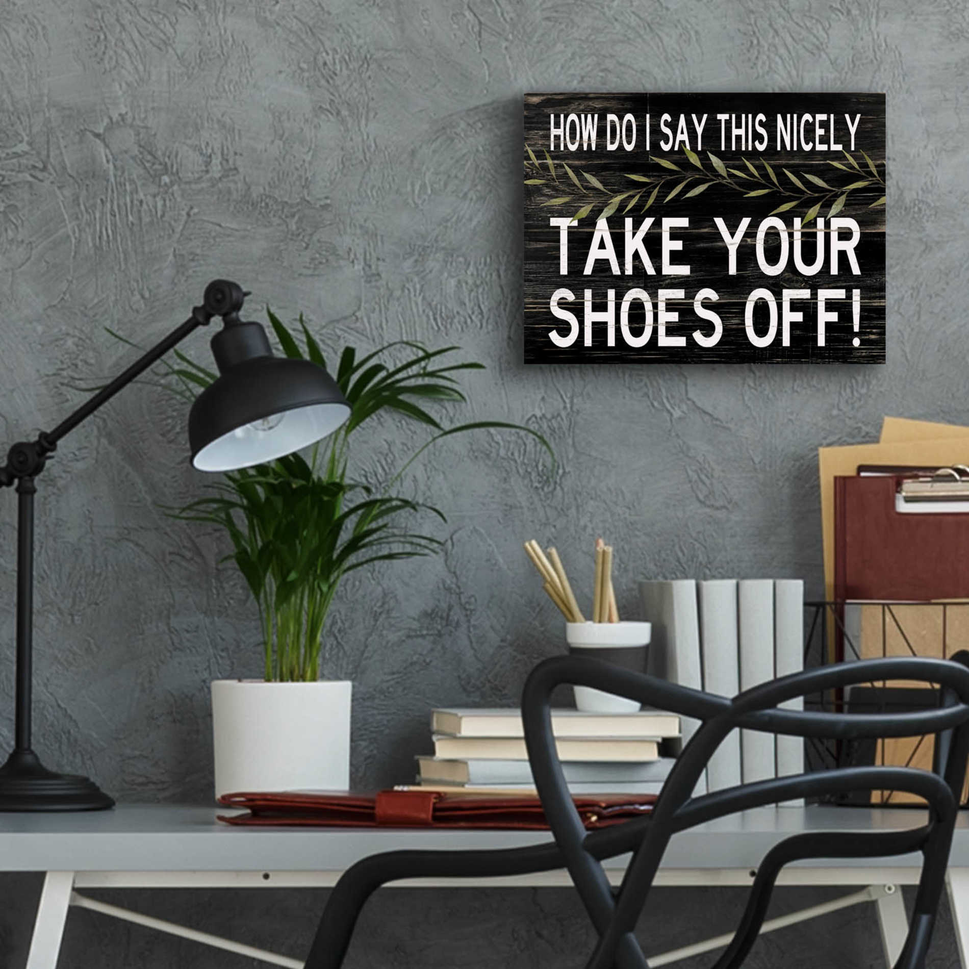 Epic Art 'Take Your Shoes Off' by Cindy Jacobs, Acrylic Glass Wall Art,16x12