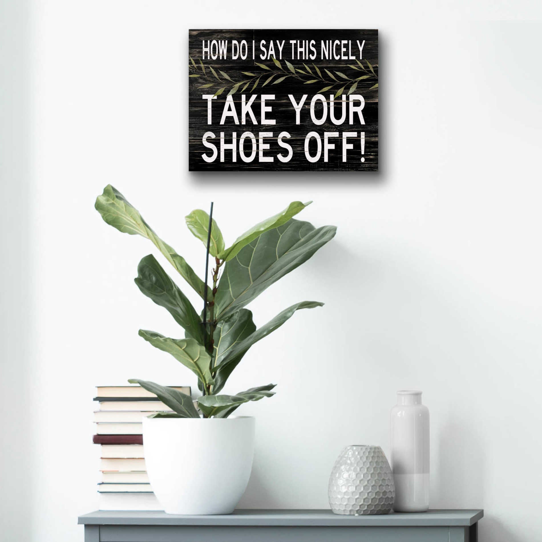 Epic Art 'Take Your Shoes Off' by Cindy Jacobs, Acrylic Glass Wall Art,16x12