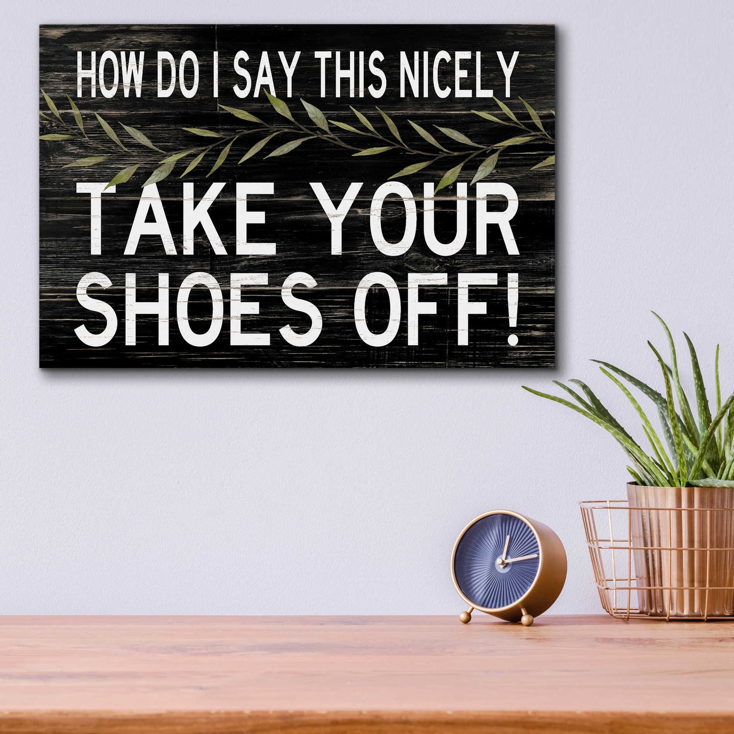 Epic Art 'Take Your Shoes Off' by Cindy Jacobs, Acrylic Glass Wall Art,16x12