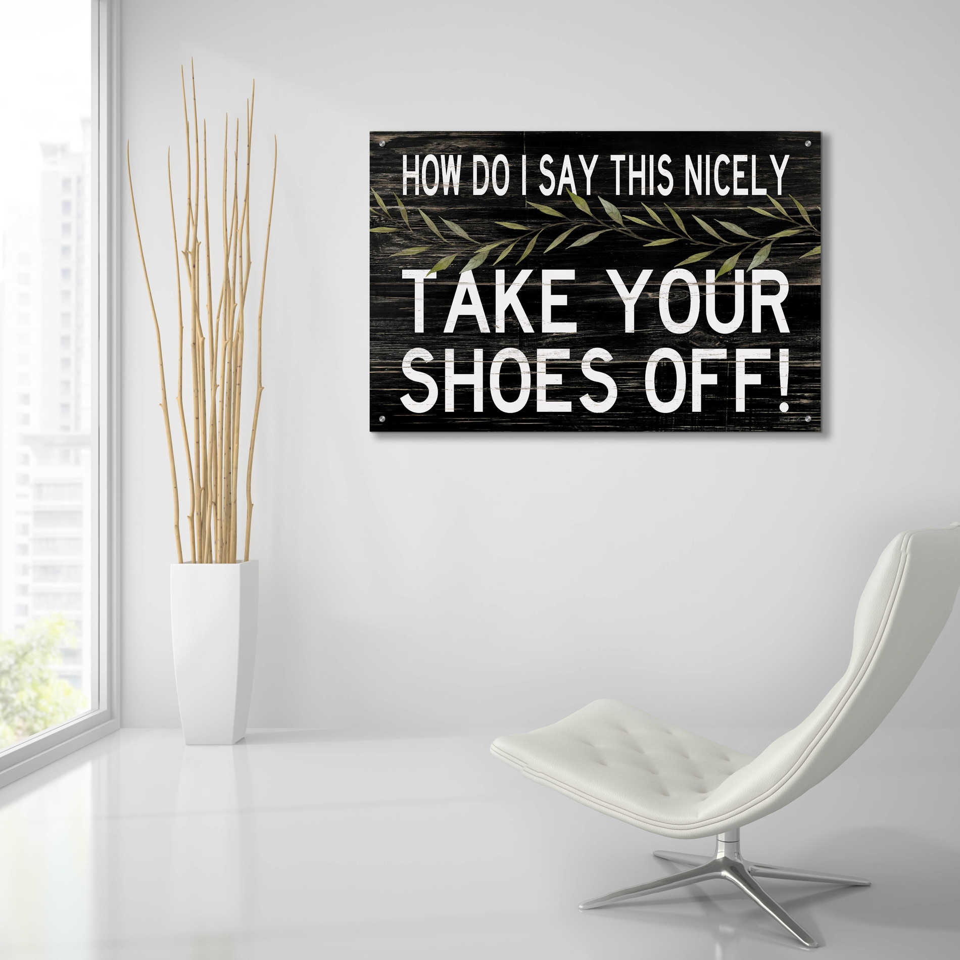 Epic Art 'Take Your Shoes Off' by Cindy Jacobs, Acrylic Glass Wall Art,36x24