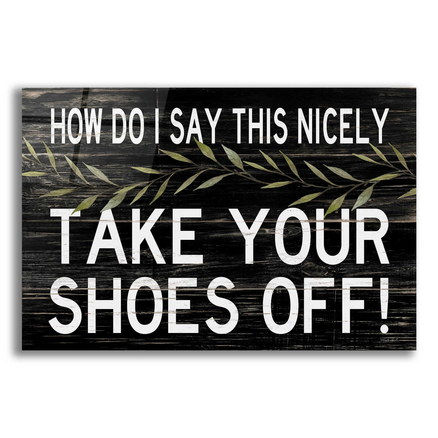 Epic Art 'Take Your Shoes Off' by Cindy Jacobs, Acrylic Glass Wall Art