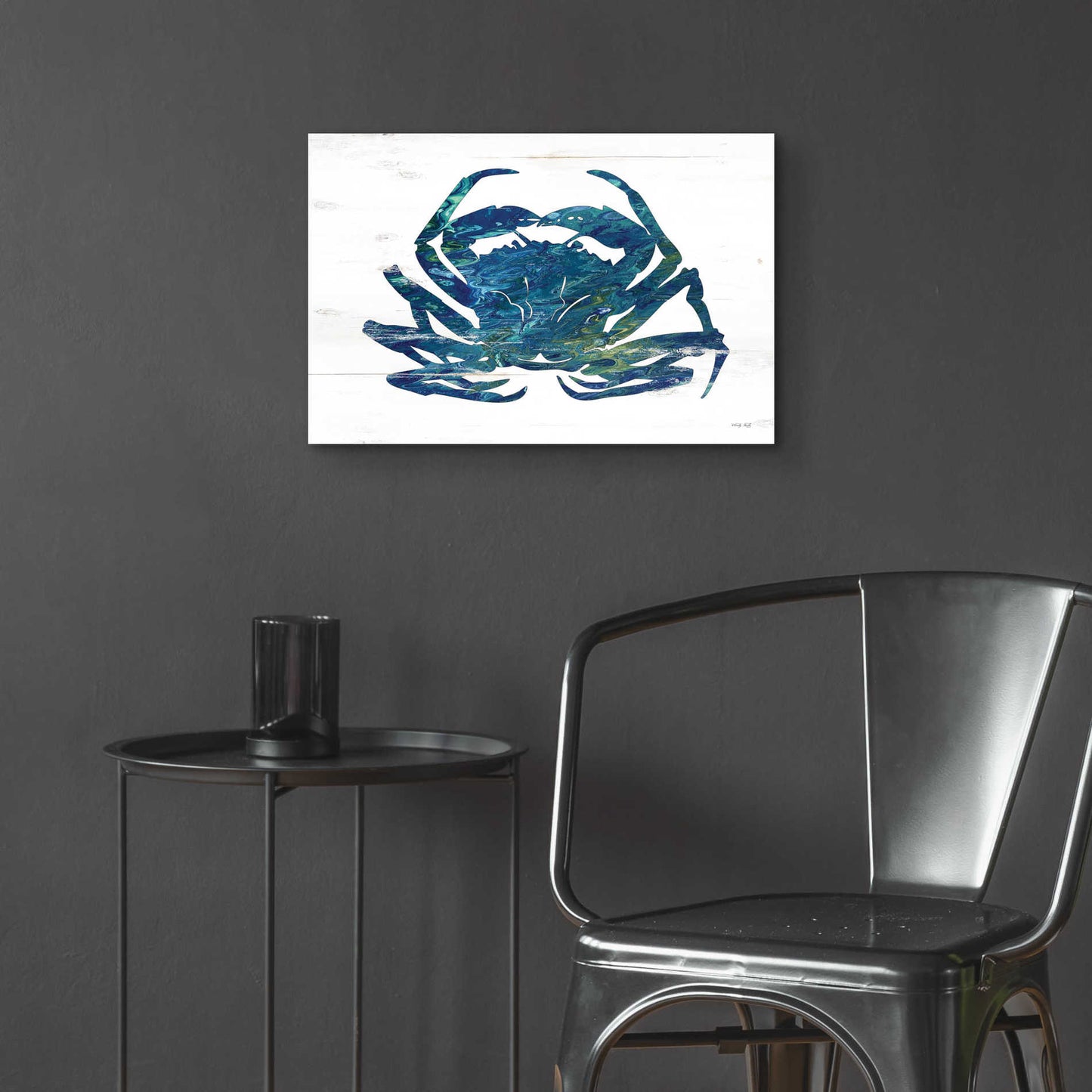 Epic Art 'Blue Coastal Crab' by Cindy Jacobs, Acrylic Glass Wall Art,24x16