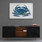 Epic Art 'Blue Coastal Crab' by Cindy Jacobs, Acrylic Glass Wall Art,36x24