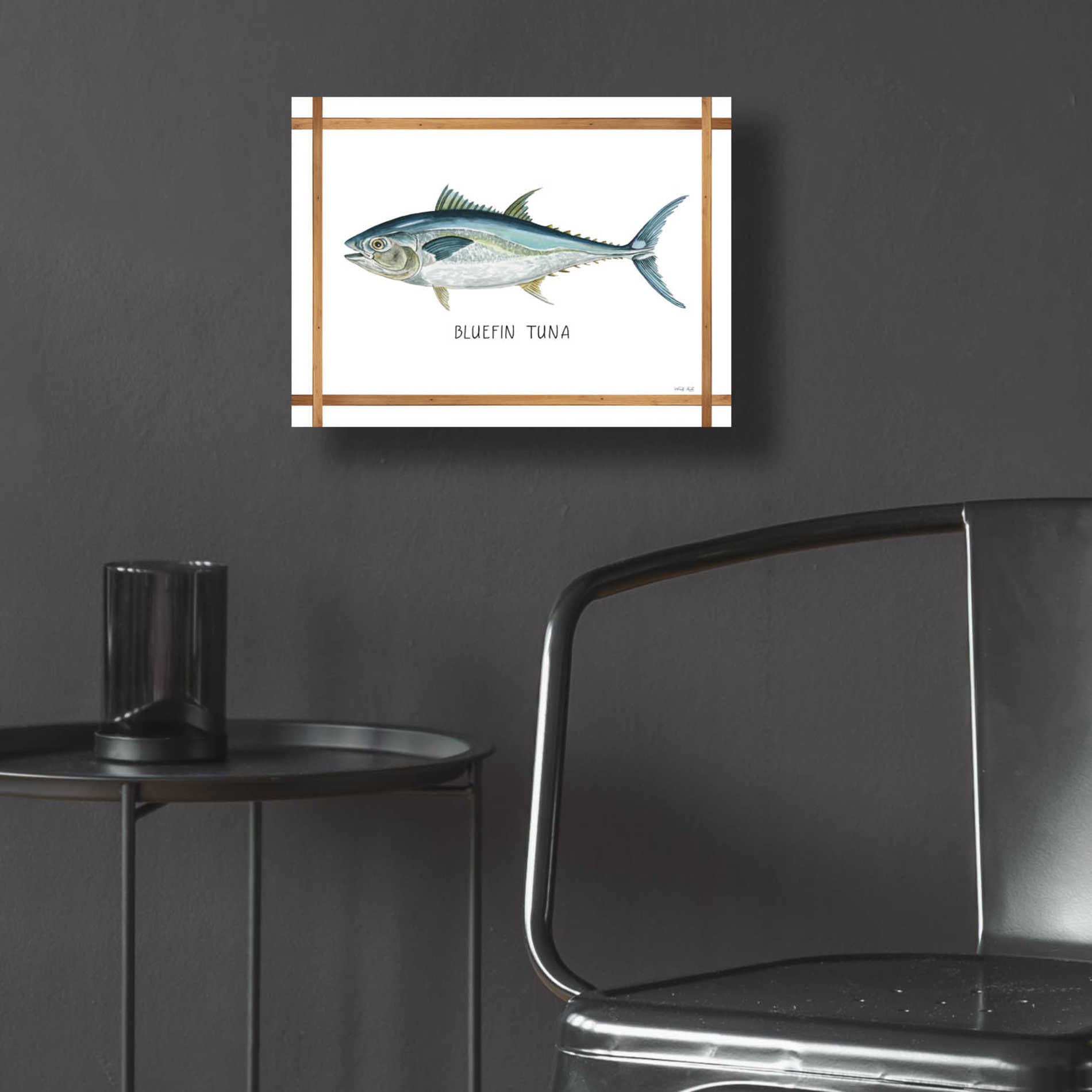 Epic Art 'Bluefin Tuna on White' by Cindy Jacobs, Acrylic Glass Wall Art,16x12